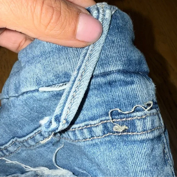 MOTHER The Looker Step Ankle Fray Jeans Despite Differences Denim Blue 27 - Picture 6 of 7